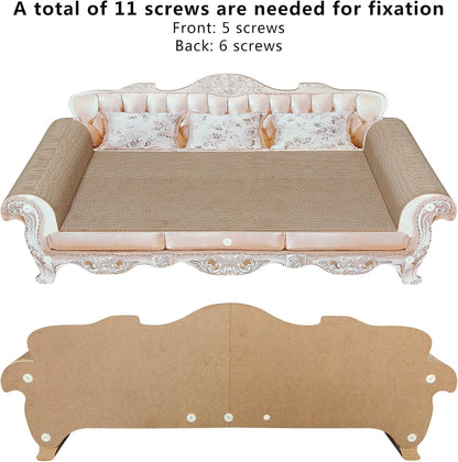Miwoowim 31.5" Extra Large Cat Scratcher Sofa, Durable Cardboard Lounge Bed | Luxury Durable Corrugated Scratching Board Couch for Big Cats, Infinity Modern Stylish Lounger, Protects Furniture3