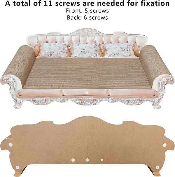 Miwoowim 31.5" Extra Large Cat Scratcher Sofa, Durable Cardboard Lounge Bed | Luxury Durable Corrugated Scratching Board Couch for Big Cats, Infinity Modern Stylish Lounger, Protects Furniture3