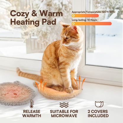 Blue Cat Litter Box Set, Small Cat Kitten Starter Kit with Litter Scoop, Cat Bowl, Kittens Toy; Heated Cat Bed Indoor, Microwavable Heating Pads for Cats with 2 Cozy Covers7