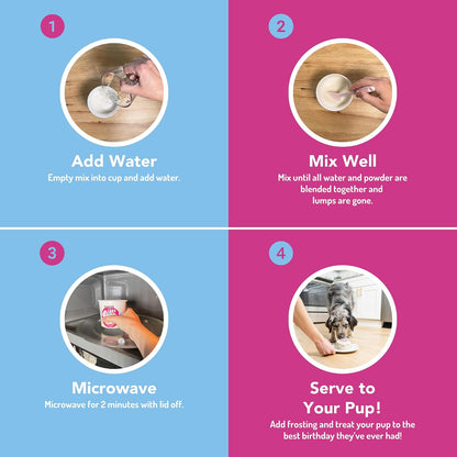 Cuppy Cake Microwave Dog Birthday Cake in a Cup - Ready in 2 Min, Just Add Water and Microwave, All Natural, Pupfetti Sprinkles, Made in USA (Woman Owned)4