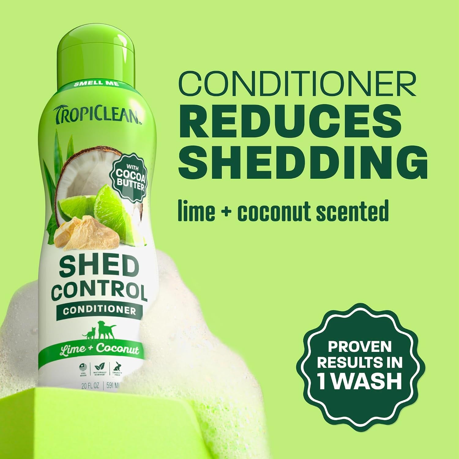 tropiclean-deshedding-dog-conditioner-reduces-shedding-softens-coat-puppy-safe-made-in-the-usa-lime-cocoa-butter-scent-20oz