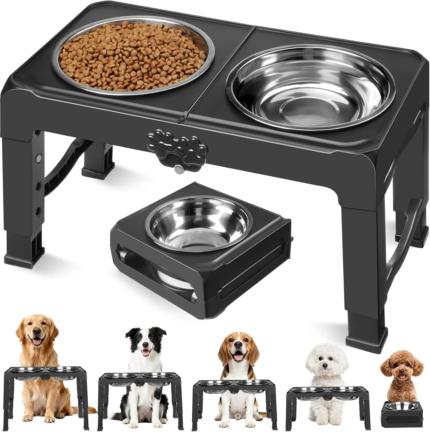 comesoon-elevated-dog-bowls-for-small-medium-dogs-3-height-adjustable-raised-stand-with-2-thick-6-stainless-steel-food-bowls-non-slip-feeder-adjusts-to-2-75-6-7-5-black