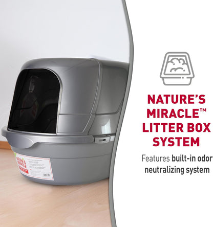 Nature’S Miracle Hooded Flip Top Litter Box for Cats, with Built-In Odor Control Charcoal Filter3