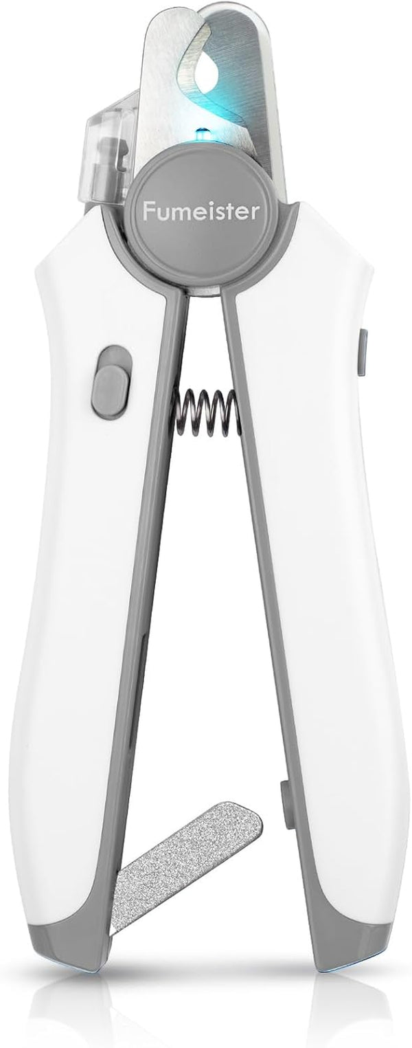 Type-C Rechargeable Dog & Cat Nail Clippers - LED Pet Nail Trimmer Extra Sharp for Small & Medium Dogs (Gray)1