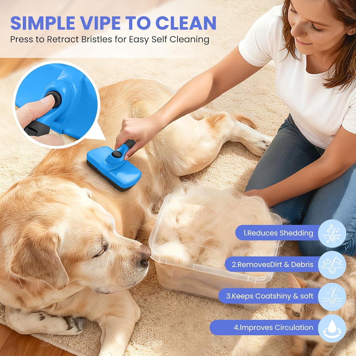 self-cleaning-shedding-brush-5-in-1-professional-pet-grooming-kit-skin-friendly-grooming-tool-for-dogs-cats-and-puppies-deshedding-and-hair-removal-for-long-and-short-haired-pets-blue