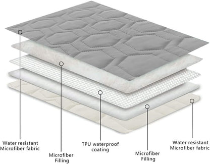 50X40 Inch Waterproof and Anti-Slip Dog Bed Cover and Pet Blanket Sofa Pet Bed Mat, Car Incontinence Mattress Protectors Furniture Couch Cover for Most Cats Dogs,Pets(Light Grey)5