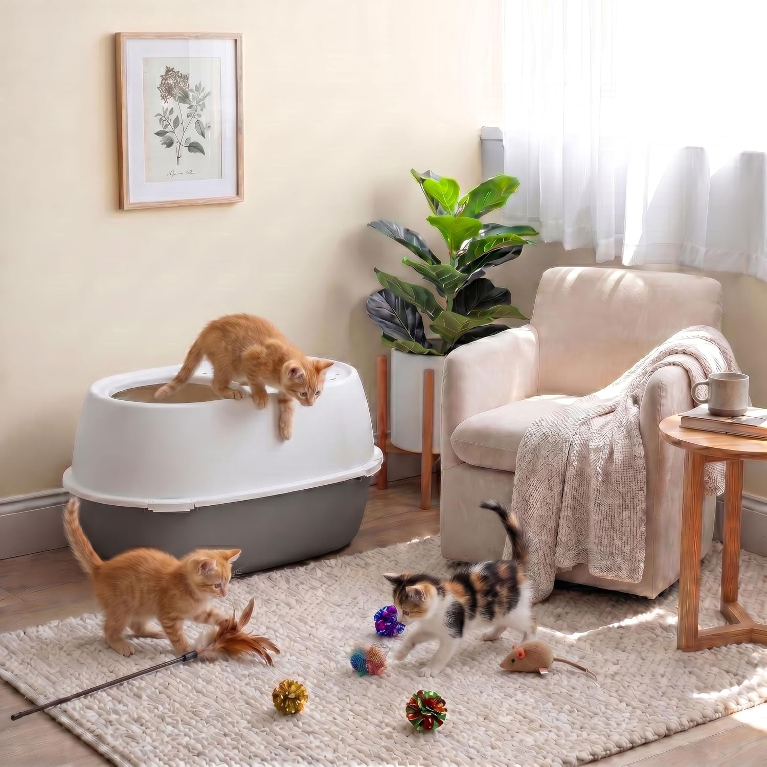 iris-usa-xx-large-top-entry-cat-litter-box-dog-proof-gray-white-extra-large-heavy-duty-plastic-big-cats-secure-4-buckle-lock-tracking-control-lid-quick-cleanup